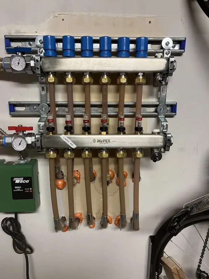 Plumber performing Gas Line Installation at a residential property in Chippewa